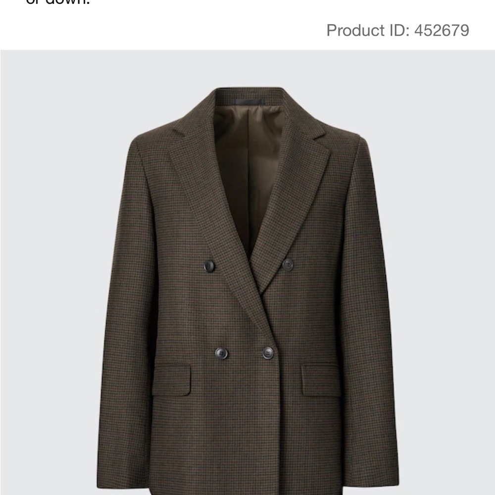 UNIQLO Women’s Double-Breasted Blazer